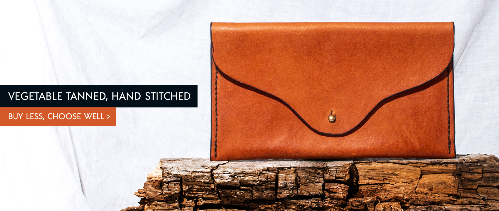 Leather Clutch Bag | Tan | Ethically Made | Slow Fashion