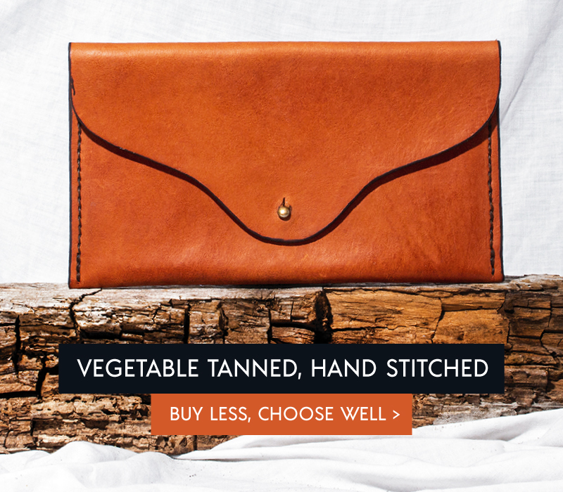 Leather Clutch Bag | Tan | Ethically Made | Slow Fashion