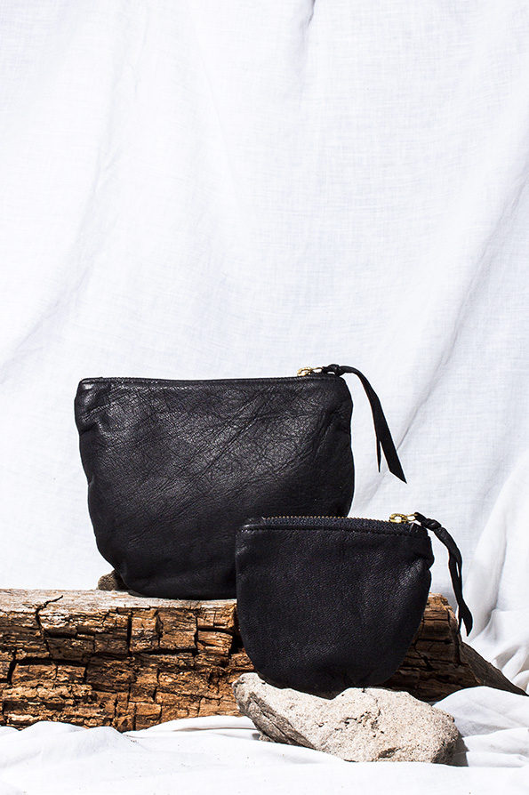 Small Slouch Coin Purse | Leather | Black